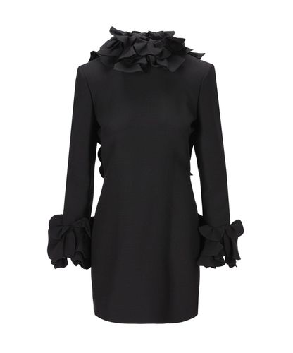 Ruffled Open Back Long-sleeved Dress - Valentino Garavani - Modalova