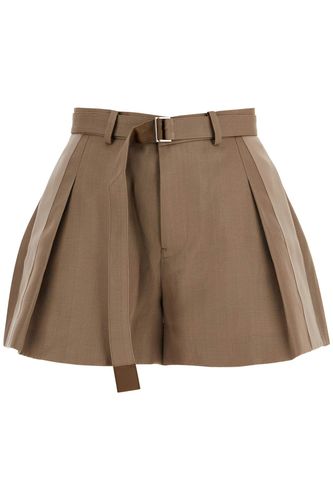 Silk And Cotton Blend Shorts Set - Sacai - Modalova