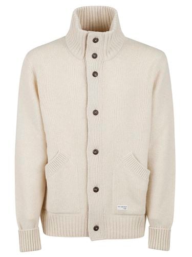 High-neck Logo Patched Knit Jacket - Fay - Modalova