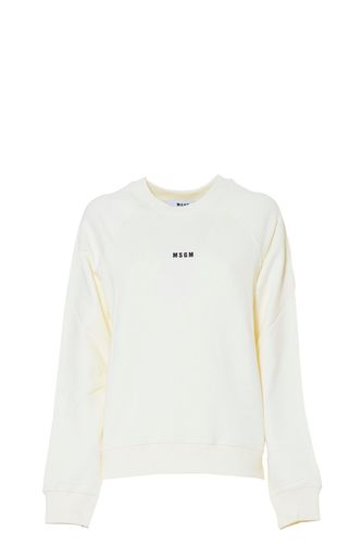 Logo Printed Crewneck Sweatshirt - MSGM - Modalova