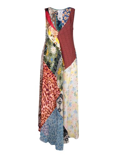 Regenerated Silk Scarves Draped Dress - Marine Serre - Modalova