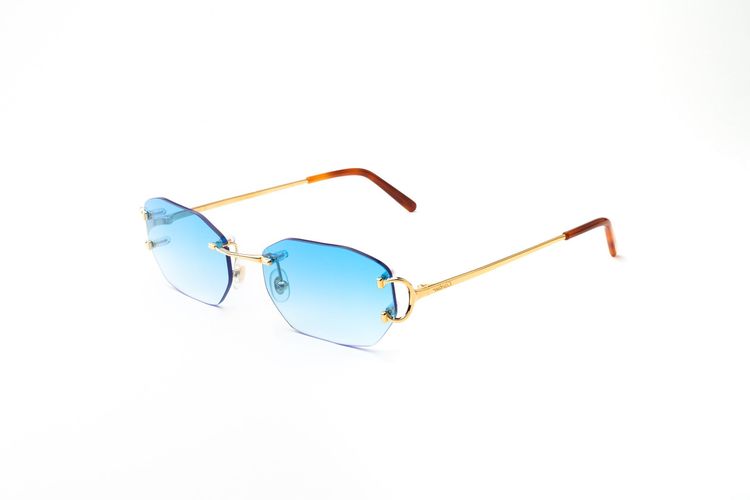 Ct 0092 - Custom - Gold Sunglasses - Cartier Eyewear - Modalova