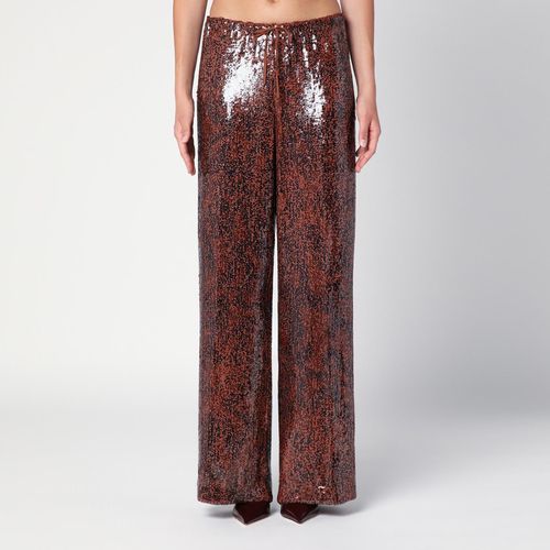 Wide Trousers With Micro Sequins - Dries Van Noten - Modalova