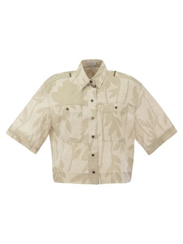 Ramage Print Linen Shirt - Brunello Cucinelli - Modalova