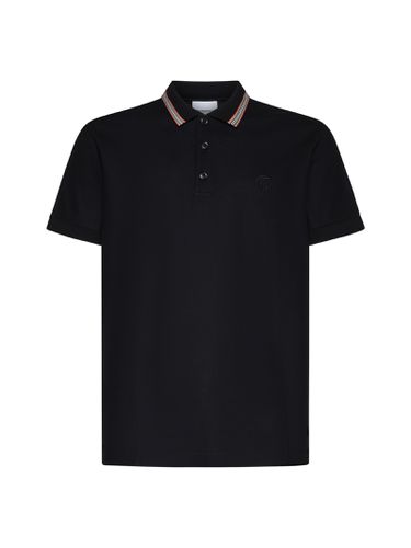 Burberry Black Piquet Polo Shirt - Burberry - Modalova