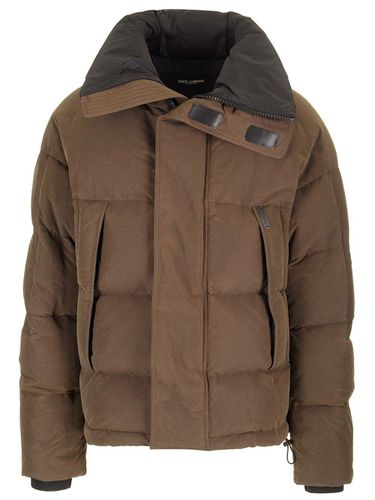 High Collar Down Jacket - Dolce & Gabbana - Modalova