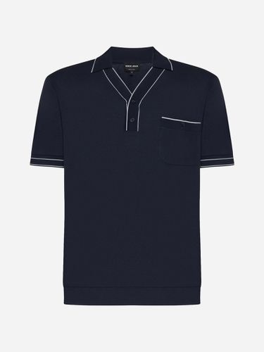 Viscose And Wool Polo Shirt - Giorgio Armani - Modalova