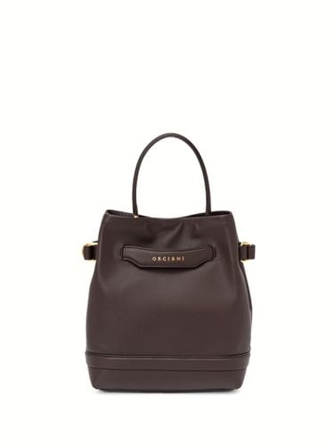 Becky Choco Leather Bucket Bag - Orciani - Modalova