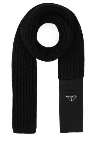 Prada Black Wool Scarf - Prada - Modalova