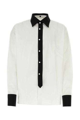 Contrast-trim Long-sleeved Shirt - Prada - Modalova