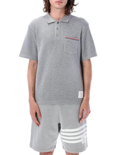 Short Sleeve Polo W Pocket Interlock - Thom Browne - Modalova