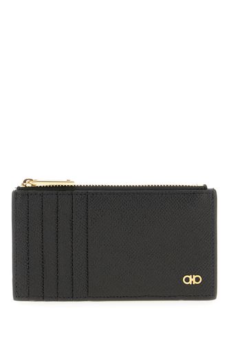 Ferragamo Black Leather Card Holder - Ferragamo - Modalova