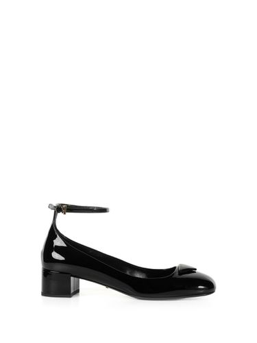 Leather Pumps With Logo And Strap - Prada - Modalova