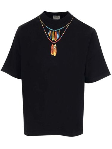 Feathers Necklace Over T-shirt - Marcelo Burlon - Modalova