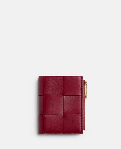 Small Bi-fold Bicolor Leather Wallet - Bottega Veneta - Modalova