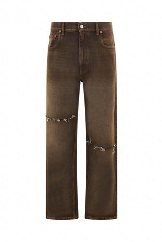 Straight-leg Ripped Denim Jeans - MM6 Maison Margiela - Modalova