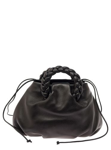 Bombon Handbag With Braided Handles In Leather Woman - Hereu - Modalova