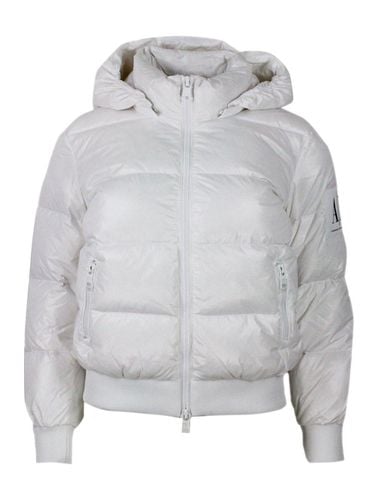 Hooded Zipped Puffer Jacket - Armani Exchange - Modalova