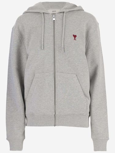 Cotton Sweatshirt With Logo - Ami Alexandre Mattiussi - Modalova