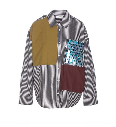 Striped Patchwork Shirt - Essentiel Antwerp - Modalova