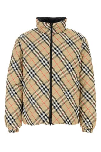 Printed Nylon Reversible Down Jacket - Burberry - Modalova