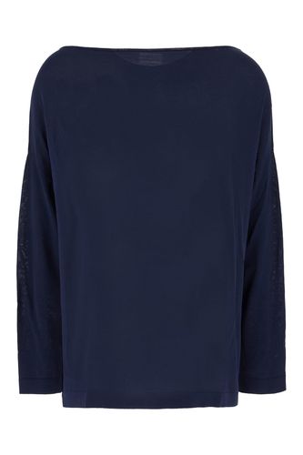 Navy Blue Viscose Blend Sweater - Parosh - Modalova