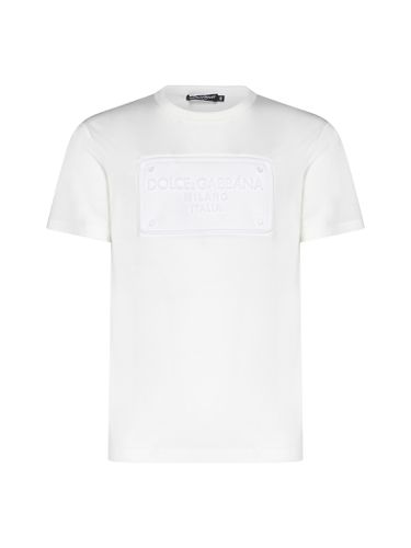 Logo Embossed Crewneck T-shirt - Dolce & Gabbana - Modalova