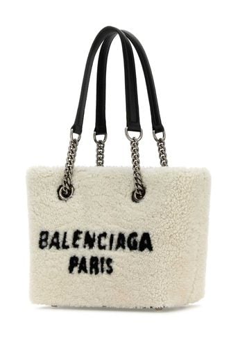 White Shearling Duty Free S Handbag - Balenciaga - Modalova