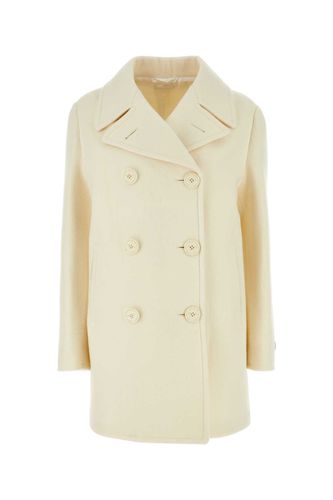 Prada Ivory Wool Blend Coat - Prada - Modalova