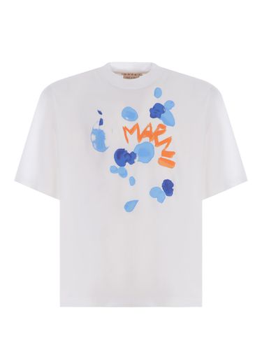 Marni Paint Logo T-shirt - Marni - Modalova