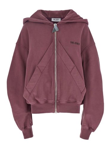 Pink Sweatshirt With Hood And Logo Lettering On The Front In Cotton Woman - The Attico - Modalova