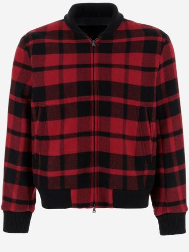 Wool Blend Bomber Jacket With Check Pattern By Todd Snyder - Woolrich - Modalova