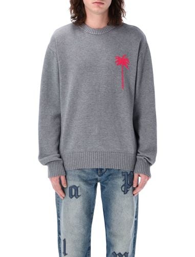 Palm Angels Palm Inlay Knit Sweater - Palm Angels - Modalova