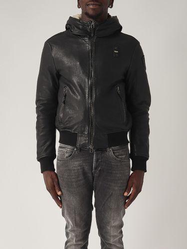 Blauer Alder Giubbino Pelle Jacket - Blauer - Modalova