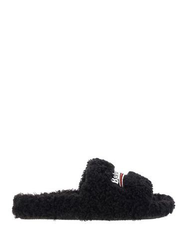 Balenciaga Furry Slide Sandals - Balenciaga - Modalova
