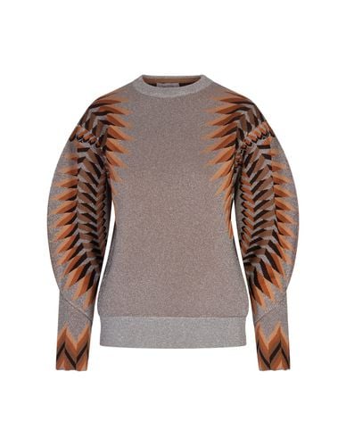 Silver Lurex Jacquard Pullover - Paco Rabanne - Modalova