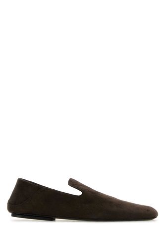 Dark Brown Suede Adamo Slippers - Bottega Veneta - Modalova