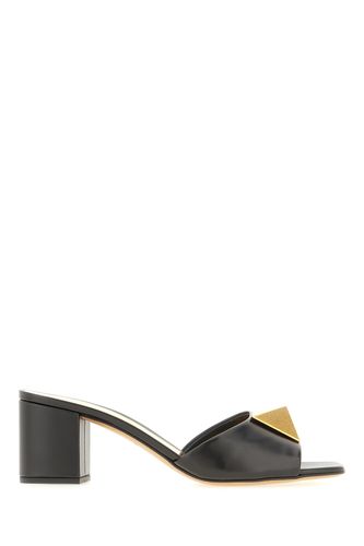 Black Leather Mules - Valentino Garavani - Modalova