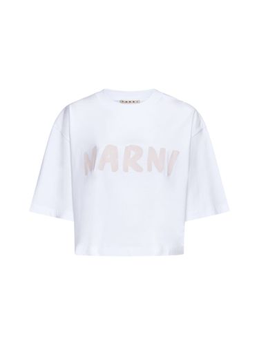 Marni Logo Print Cropped T-shirt - Marni - Modalova