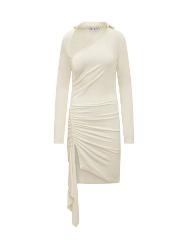Off-White Vi-crepe Dress - Off-White - Modalova