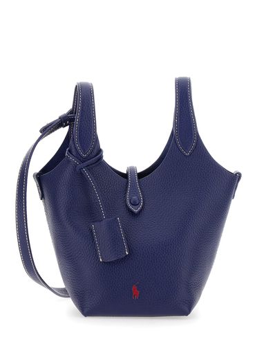 Play Handbag With Removable Shoulder Strap And Pony Embroidery On The Front In Leather Woman - Polo Ralph Lauren - Modalova