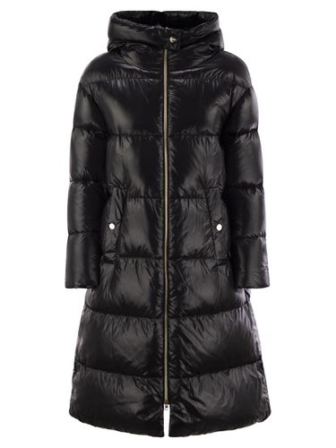 Herno Long Down Jacket With Hood - Herno - Modalova