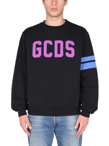 Logo Embroidered Cotton Sweatshirt - GCDS - Modalova