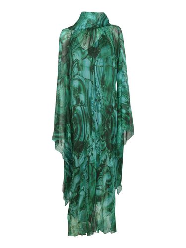 Bow Detail V-neck Asymmetric Long Dress - Roberto Cavalli - Modalova