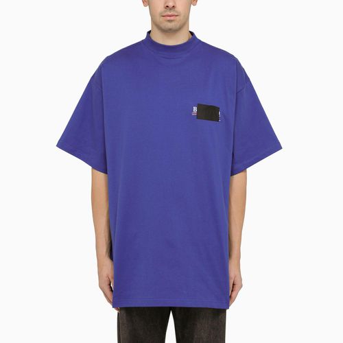 Indigo Cotton Oversize T-shirt - Balenciaga - Modalova
