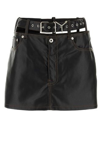 Y/Project Black Denim Mini Skirt - Y/Project - Modalova