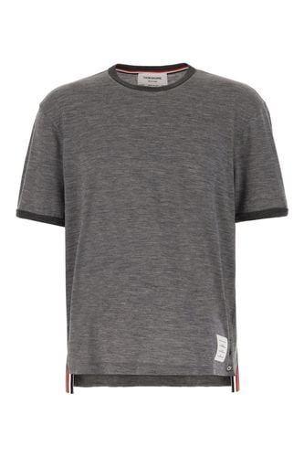 Dark Grey Stretch Wool T-shirt - Thom Browne - Modalova