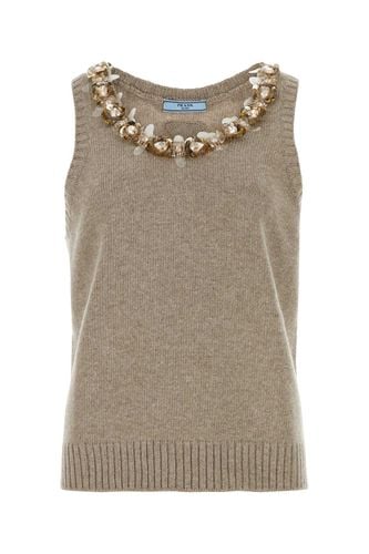 Prada Cappuccino Wool Blend Top - Prada - Modalova