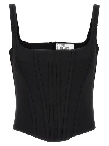 Sleeveless Cropped Corset Top - Giuseppe di Morabito - Modalova