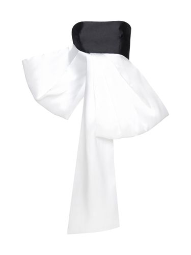 Nadina And White Top With Bow Detail In Silk Woman - Solace London - Modalova